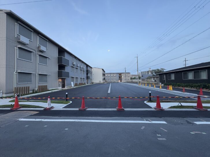 ニッケ社宅跡地 集合住宅ガーデンコート加古川 西側の駐車場スペース