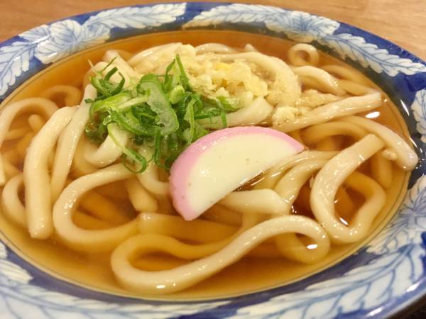 うなぎ丼セットのかけうどん