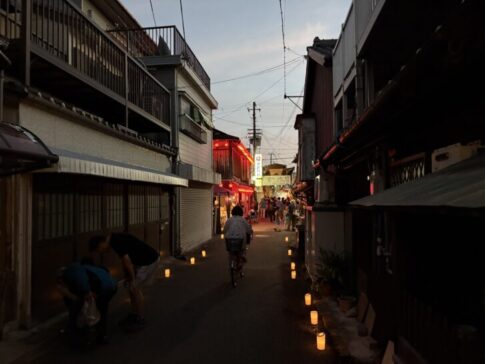 高砂銀座商店街付近 たかさご万灯祭 路地キャンドル（2025年）