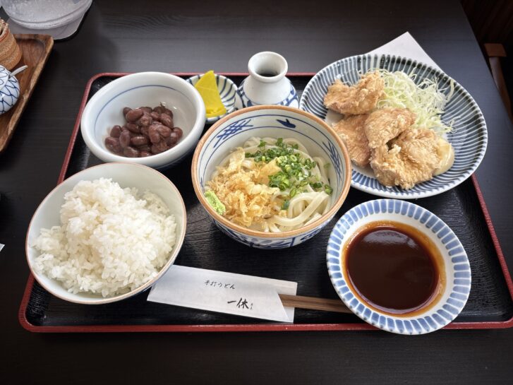 手打ちうどん一休 唐揚げ定食
