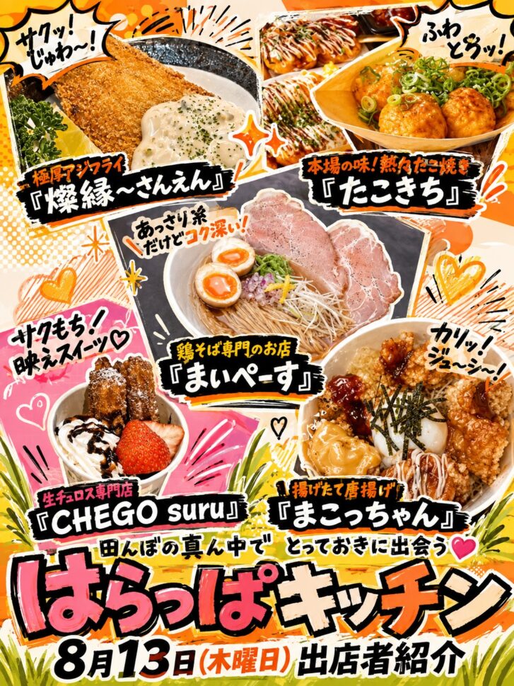 稲美 はらっぱキッチン 2026年8月13日出店者紹介