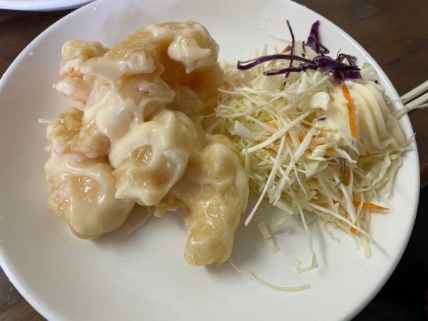 高砂市荒井町 中華料理廣東食家 ランチセットエビマヨ