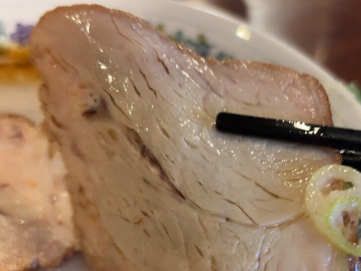 らんめん チャーシューのアップ