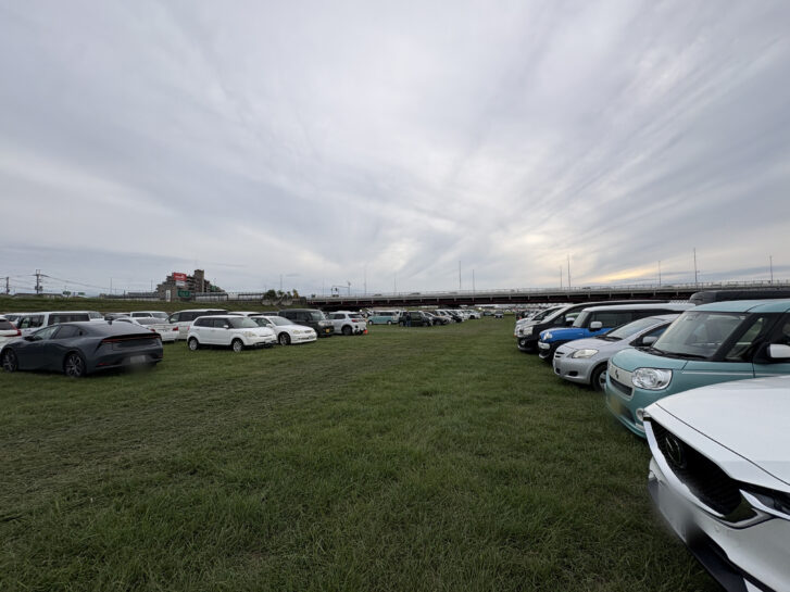 JAPAN BEEF FESTIVAL 会場付近 満車の駐車場