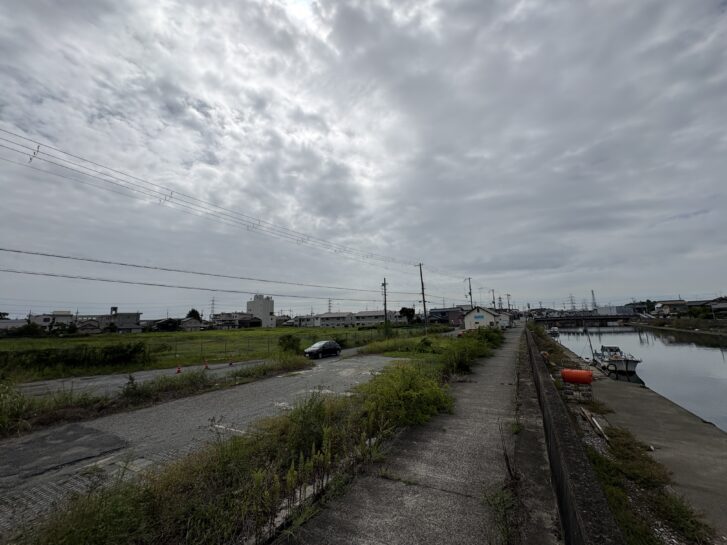 トライアル高砂曽根店予定地 天川沿いから 2026年9月