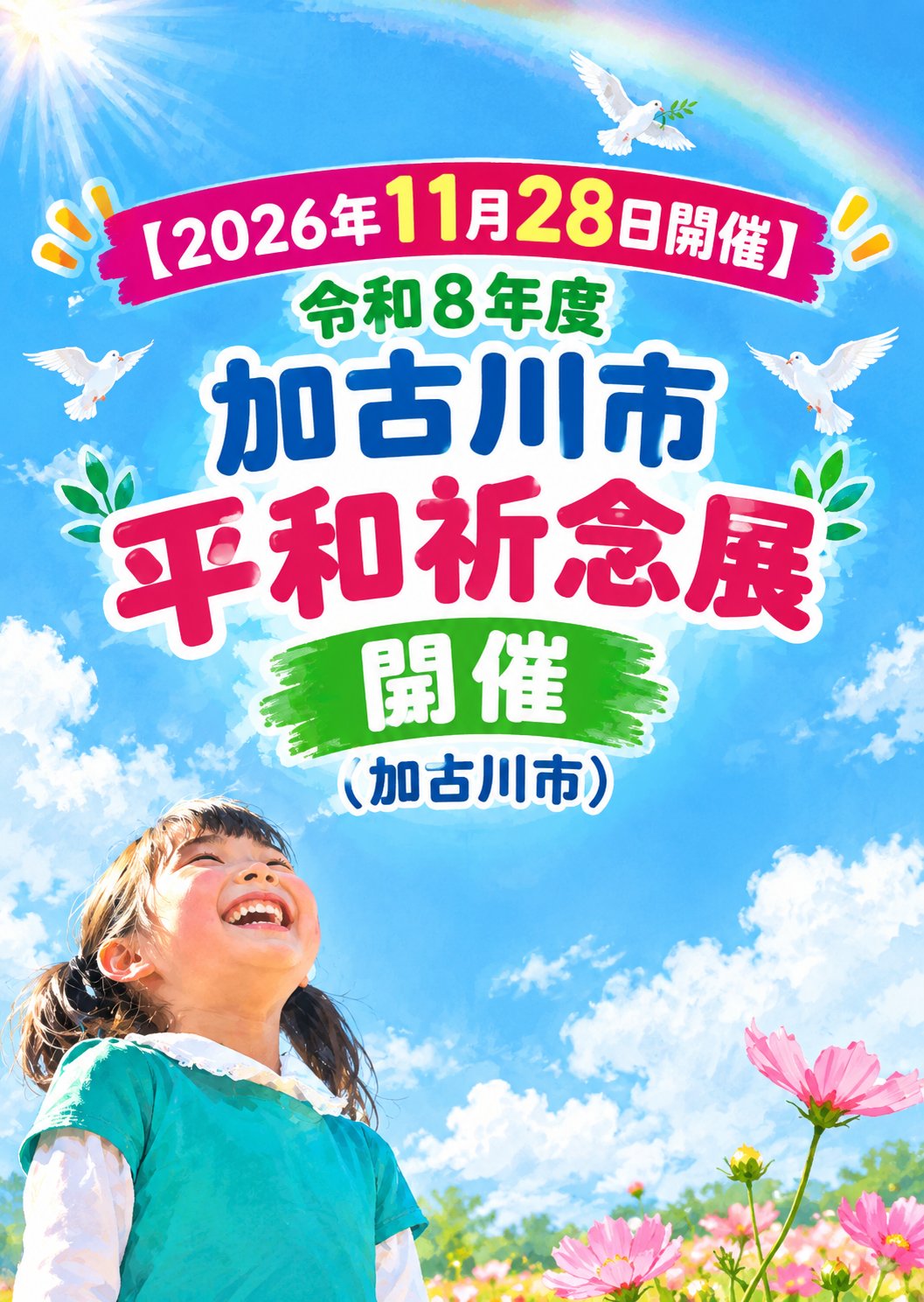 【2026年11月28日開催】「令和8年度加古川市平和祈念展」開催(加古川市)